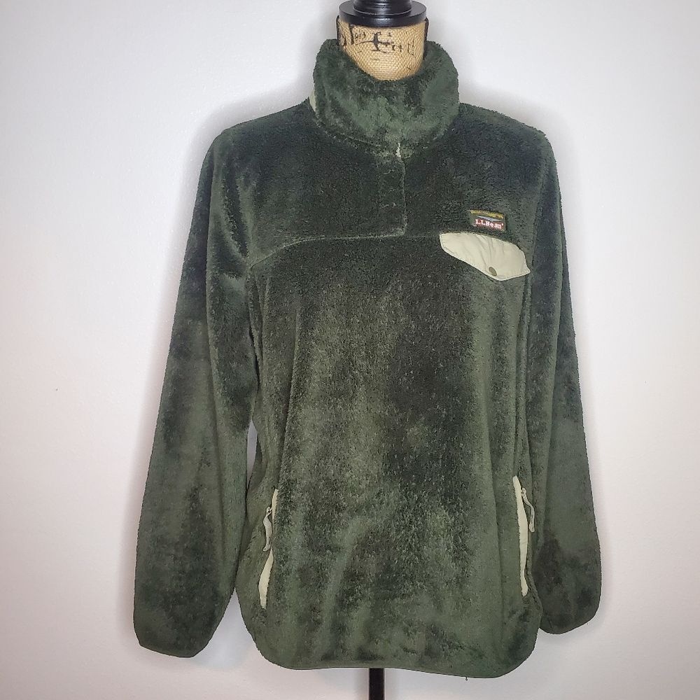 L.L.Bean Hi-Pile Fleece Pullover Women's Size L